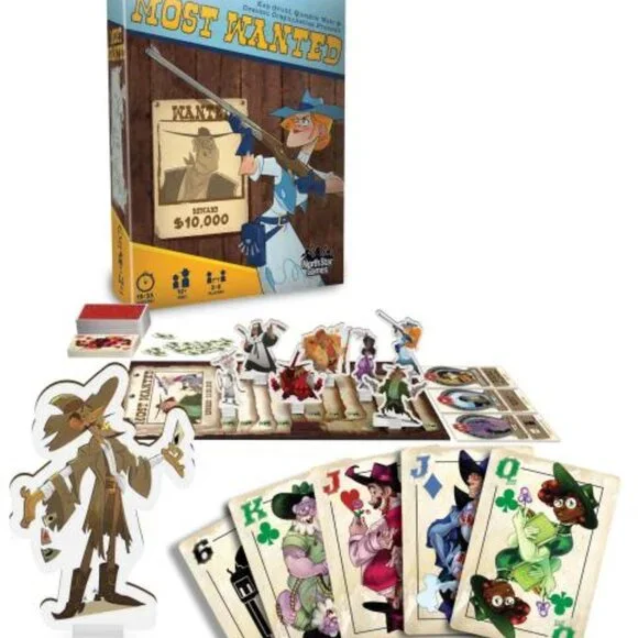 Most Wanted Tabletop Board Game Western Cowboy Themed Family SEALED NEW - Picture 2 of 2